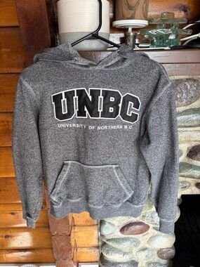 📕✨Free Book Gift - UNBC University of Northern BC Grey Marl Hoodie – Size small